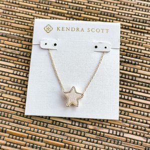 Jae Star Gold Iridescent Drusy Pendant Necklace